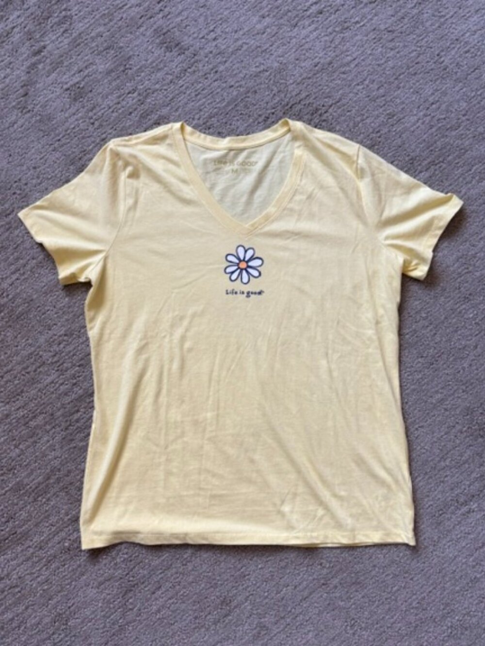 Life Is Good Women's V-Neck Short Sleeve T-Shirt in Perfect Condition
